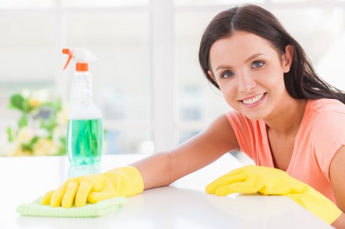 Professional carpet cleaning team in Walthamstow working on a living room carpet